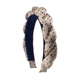 1 x Spa Face Headband, Puffy Make-Up Hair Band for Women, Thick Towel Accessories, Fabric Pink Headscarf for Skincare, Yoga, Face Washing, Shower (Polka Pink)