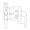 Roto Siegenia Si Aubi Alu500 Aluminium Tilt Turn Window Handle