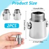 2 Pieces Shut-off Valve, Flow Limiter Shower, G1/2 Flow Limiter,