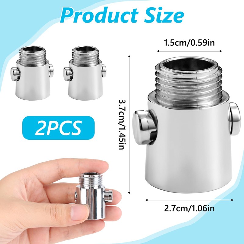 2 Pieces Shut-off Valve, Flow Limiter Shower, G1/2 Flow Limiter,