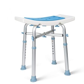 OasisSpace Heavy Duty Shower Chair 500lb, Padded Bath Seat with 6 Height Adjustable Tube - Tool Free Anti-Slip Shower Bench Bathtub Stool Seat for Inside Shower