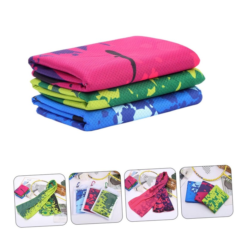 OHPHCALL 3pcs Cool Towel Absorbent for Exercise Gym Shower Outdoor