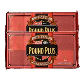 Trader Joe's Pound Plus GIANT Belgian 72% Dark Chocolate Bar: 2 Count (2 lbs 3.2 oz.)