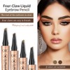 FDEETY Waterproof Light Brown/Dark Brown 3D Magic Eyebrow Pencil with