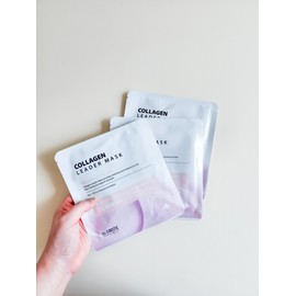 Santé Collagen Mask Leader Premium Gel Moist Moisturizing Elasticity Mask Pack 1 box (4 sheets) Azulene Softer Gel 500ml / 상떼 콜라겐 마스크 리더 프리미엄 겔 촉촉한 보습 탄력 마스크팩 1박스(4매) 아줄렌수더겔500ml