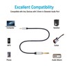 3.5 mm to 6.35 mm Audio Cable 25Ft, Gold-Plated Terminal