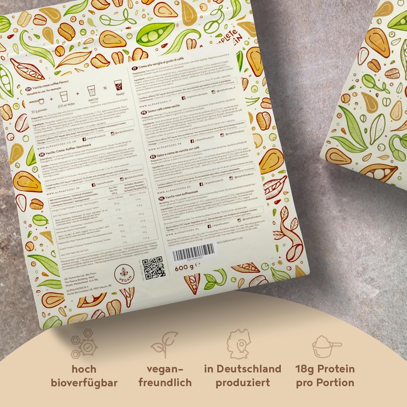 Veganes Proteinpulver | Limitierte Edition: Mit Eiskaffee | 600g Eiweißpulver