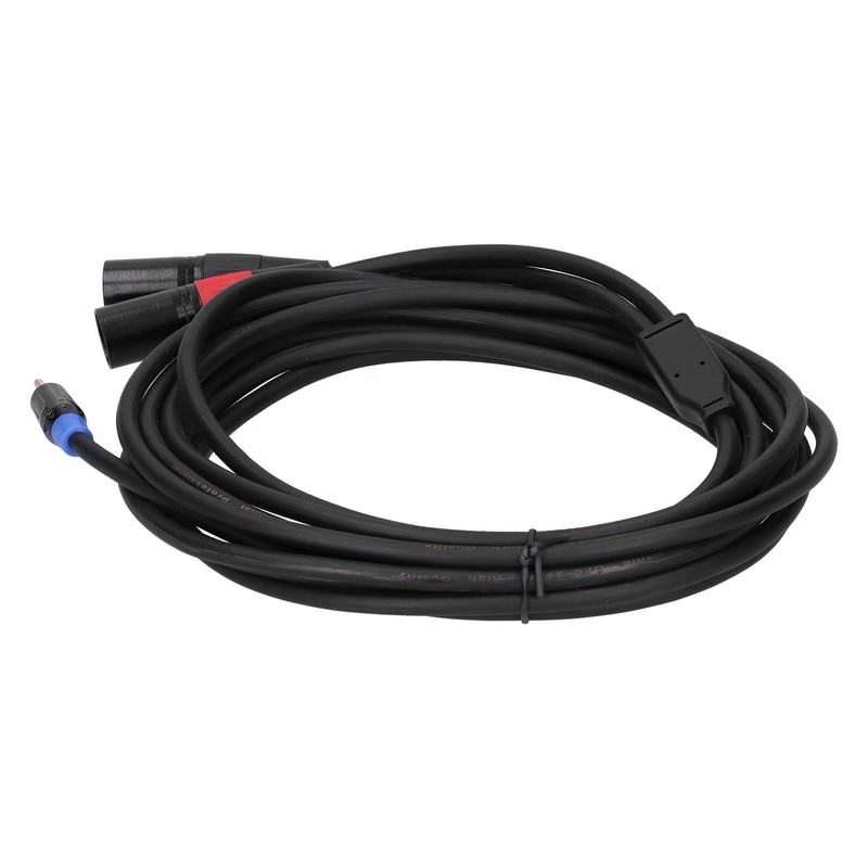 3.5mm Stereo Male to Dual 2 XLR Male Plug Connector