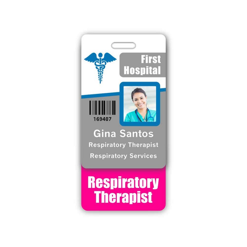 Respiratory Therapist Badge Buddy Vertical w/Height & Weight Conversion Charts