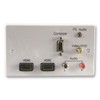 Multimedia WALLPLATE, 2X HDMI, Wall Plates and Floor Boxes Audio