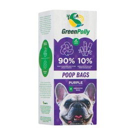 GreenPolly Unscented Dog Poop Bags on a Roll, 540 Count, Purple