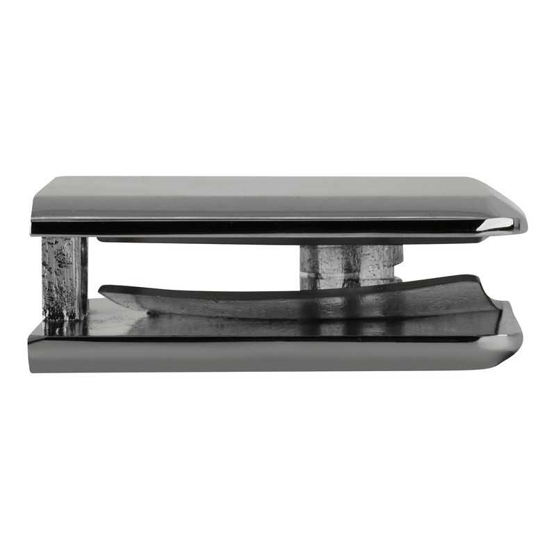 CRL Chrome Beveled Style Hole-in-Glass Fixed Panel U-Clamp