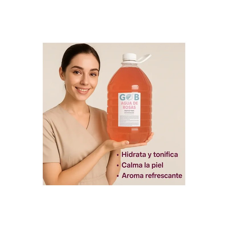 Agua De Rosas - Tónico Facial - Gob - Garrafa