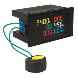 Taikemeti Electric Power Detector Multi-function Meter (AC 40-300V 100A) LCD Digital Display Current Voltage Power Energy Voltmeter Ammeter Multimeter