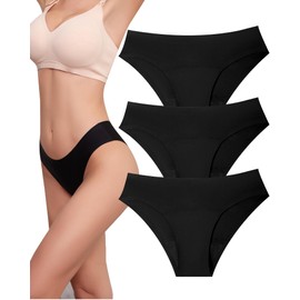 Women's Leakproof Underwear – Super Absorbent Period & Incontinence Panties | 360° Protection for Bladder Leaks | Discreet, Reusable & Washable | Comfortable for Pads & Overnight Use Black