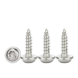 Drenky Self-Tapping Screws Flat Head M3 x 10 mm, Pack of 50 Self-Tapping Screws with Washer, Stainless Steel, A2 V2A Wood Screws, Torx Full Thread