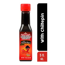Mexico Lindo Picante Negra Xxxtra Hot Sauce | Scoville Unit Level 80,000 | Sugar Free | 5 Fl Oz Bottles (Pack of 2)