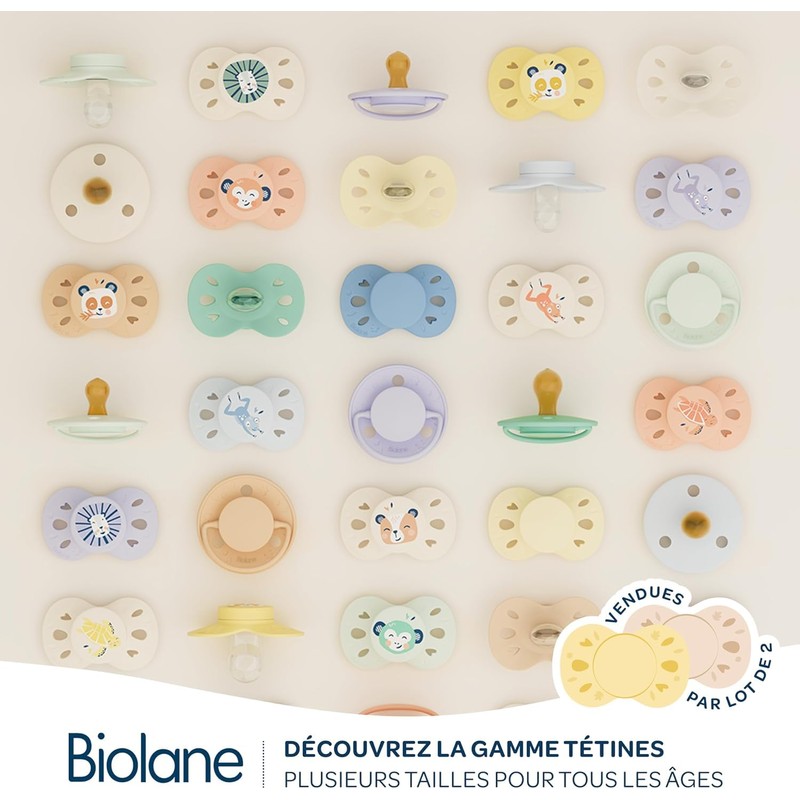 BIOLANE - Anatomically shaped teat - Extra thin dummy -