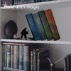 Neisouf Black Metal Bookend Cute Unique Heavy Duty Bookends for