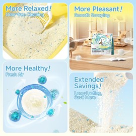 Cutepol Cassava Clumping Cat Litter, Non Sticking, Rapid Clumping, Water Absorbent, Dust-Free, 11lb (4 Pack of 2.75lb Bags)