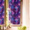 REDAMANCY Blue/Purple Flower Leaf Stained Glass Window Films Decorative Double-Side
