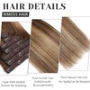 Rimoss Clip in Hair Extensions Real Human Hair, Premium 24