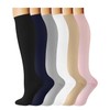 Breslatte 6pairs Compression Socks for Women Men 10-14 mmHg Circulation