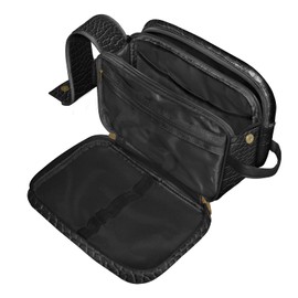 Croc Leather Toiletry Bag for Men - Mens Travel Bag Toiletry Kit - Mens Travel Toiletry Bag Shaving Kit Dopp Bag - Water-resistant Men Travel Toiletries Bag - Men Toiletry Bags for Traveling