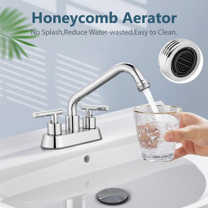 Aolemi Utility Sink Faucet 4 Inch Centerset, Laundry Sink Faucets