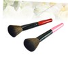 Baluue 2pcs Professional Wooden Handle Makeup Brush Set Powder Blush