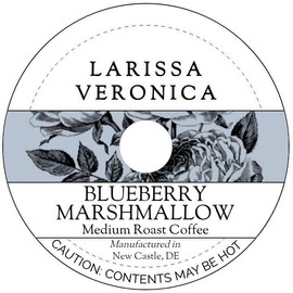 Blueberry Marshmallow Medium Roast Coffee (Single Serve K-Cup Pods) (Gourmet, Naturally Flavored, Whole Coffee Beans) (12 pods, ZIN: 576008) - 2 Pack