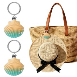 BQSAZHYJ 2Packs Hat Clip for Travel on Bag Beach Style Hat Holder for Bag Backpack Luggage Vacation Traveling Essentials Accessory (Shell Color)