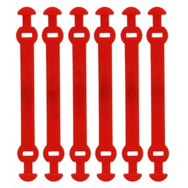 6 Pcs Tennis Racket Vibration Dampeners Long Buckle Tennis Racquet Shock Absorber For Outdoor Sports Red
