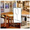 KOOLEVER Wardrobe Rails and Fittings, 4Pcs Oval Wardrobe Rail Bracket,