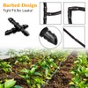 iMopo 70 Pack Drip Irrigation Universal 1/4" Barbed Coupling Fitting,