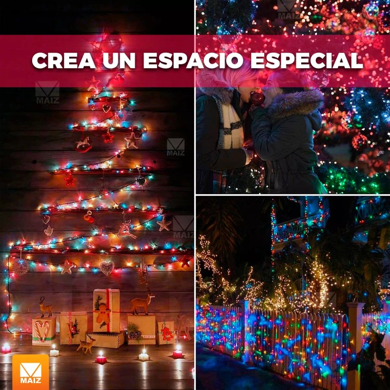 Maíz Serie Foco Luces Led Navideñas Decorativa Multicolor 10m