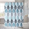 Polyester Striped Painting Shower Bath Curtain Waterproof Bathroom Curtain (S)