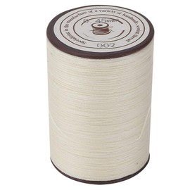 Zerodis 0,45 Mm 160 M/Rollo Cordón de Cera para Costura de Cuero, Cordón de Hilo Encerado de Poliéster para Bricolaje Artesanal de Cuero Y Fabricación de Joyas Hilo de Coser de Cuero de Buena(Beige)