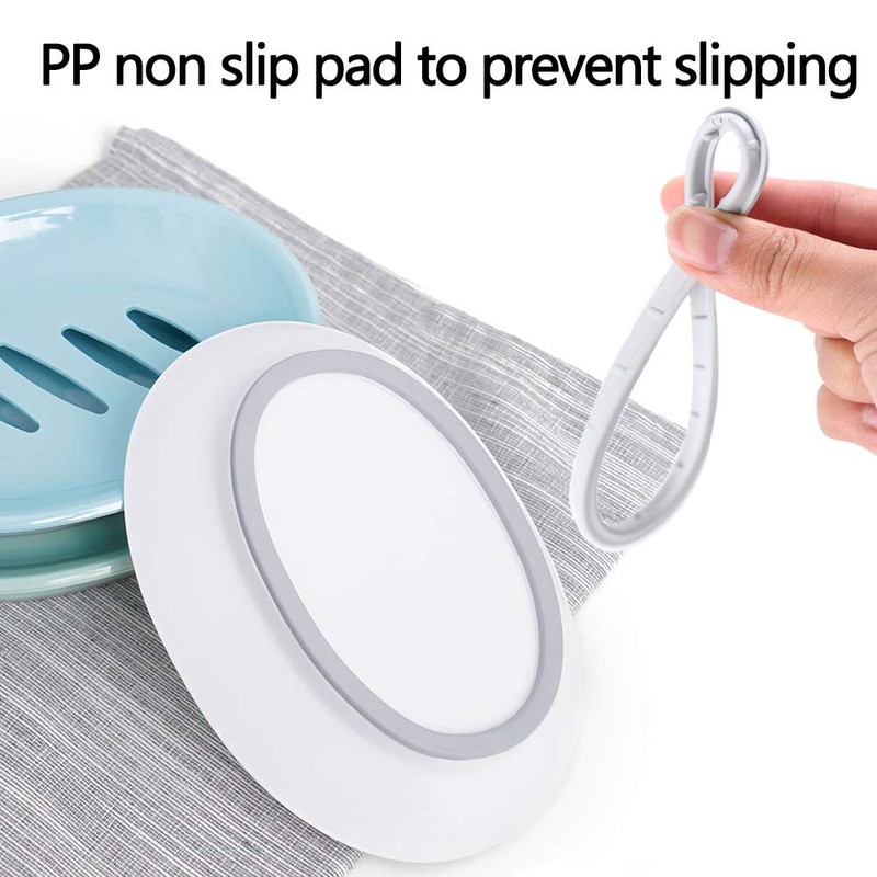 WYOK 2-Pack Soap Dish with Drain Plastic Sponge Holder Easy
