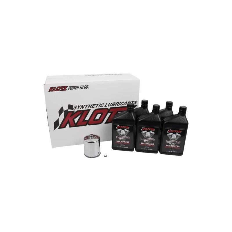 Klotz 20W/50 Synthetic Motor Oil Change Kit for Evolution Big