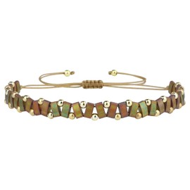 KELITCH Women Tila Glod Beads Bracelets Colorful Miyuki Friendship Stackable Bracelets