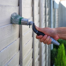 Harris Ultimate Shed & Fence Swan Neck Exterior Woodwork Paint Brush,100mm