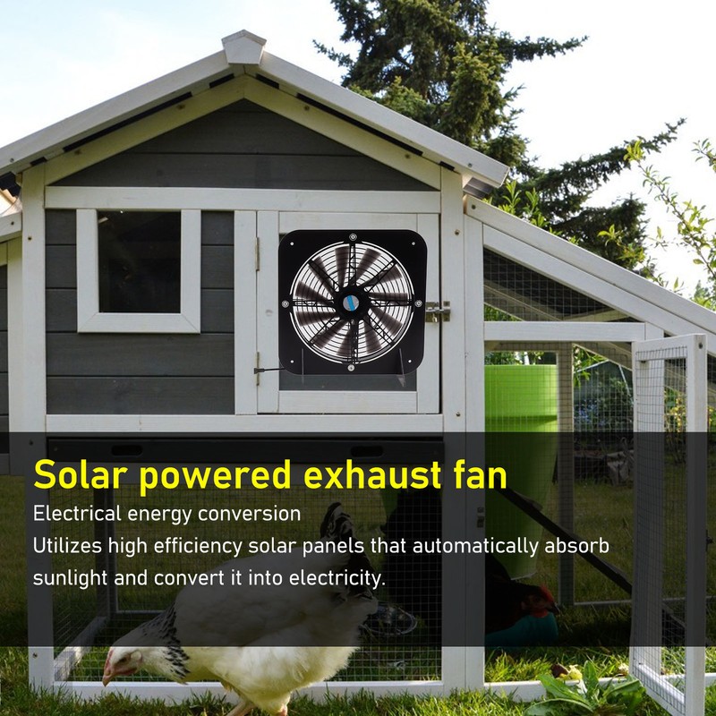 Solar Exhaust Fan 100W Solar Panel with 13.5inch Fan Waterproof