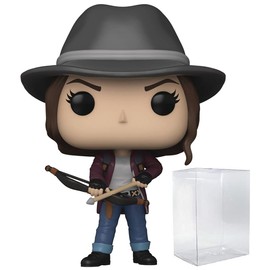 POP The Walking Dead - Maggie Rhee with Bow and Arrow Funko Vinyl Figure (Bundled with Compatible Box Protector Case), Multicolor, 3.75 inches