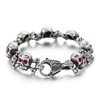Klapgo Ghost Head Skull Bracelet for Men with Red Eyes