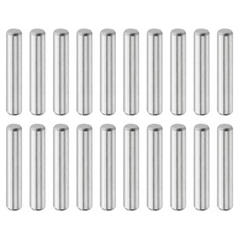 sourcing map 20 Pcs 4 mm x 22 mm Dowel Pins, 316L Stainless Steel Cylindrical Dowel Pins Shelf Support Peg Pin Rod Fasten Elements Metal Shelf Pegs Silver Tone