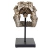 SUMMIT COLLECTION Polystone Alligator Skull Replica Model On Stand with