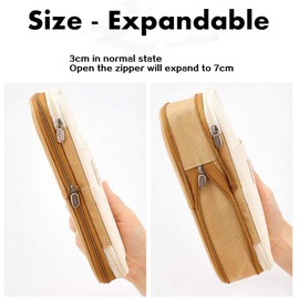 Large Pencil Case, Expandable Capacity Pencil Case, Pen Bag, Pouch Holder, Stationery Organiser for Girls, Boys, Student, College, Middle High School