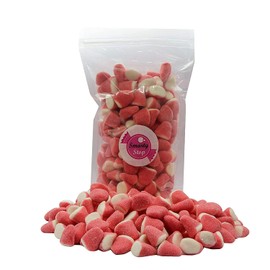Smarty Stop Gummy Bites/Fruit flavored Gummies (Strawberry, Pink & white, 1 Pound (Pack of 1))