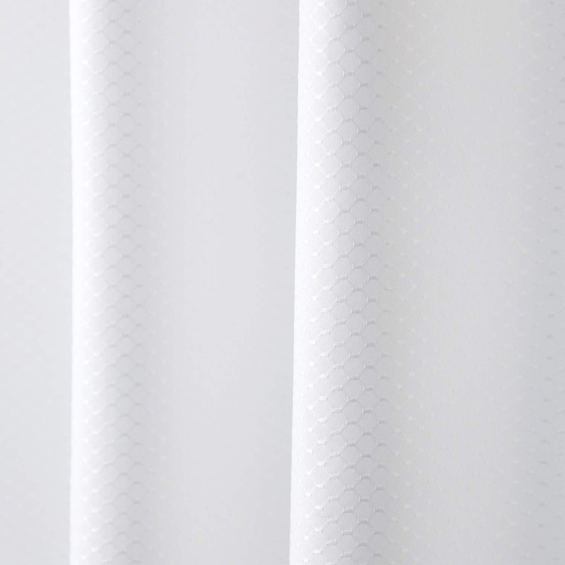 EurCross White Extra Long Shower Curtains 180 x 220cm Drop,